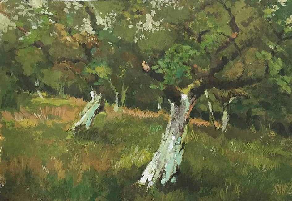 Композиция с деревьями