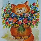 Открытка с котом - 3