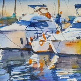 В порту. Этюд