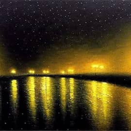 Картина "Звёзды спорят с фонарями"