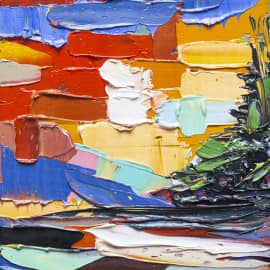 Пейзаж с кустами