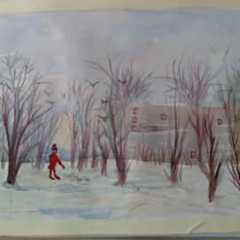 Красное на белом