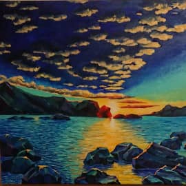 Закат на море