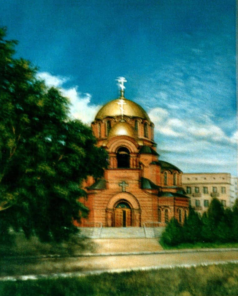 Собор Александра Невского в 5 часов тёплого летнего вечера  Alexandr Nevsky Cathedral at Five Ocl