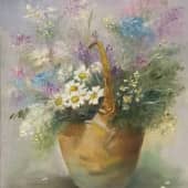 Цветы в корзине (1), художник Ольга Шибанова
