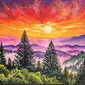 Закат в горах