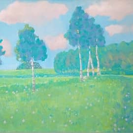 "Пейзаж с березками"