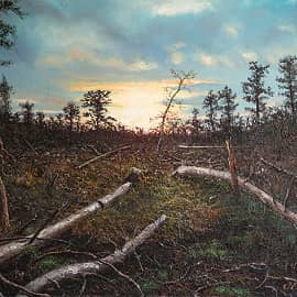 Вечер в лесу Фонтенбло.