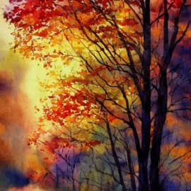 Картина "Краски осеннего рассвета"
