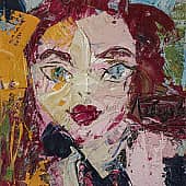 Картина Игра с зеркалом Абстрактный женский портрет Екатерина Лебедева художник