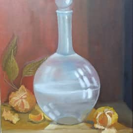 Графин и мандарин