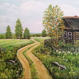 Пейзаж с рябиной