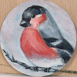 Одинокий снегирь