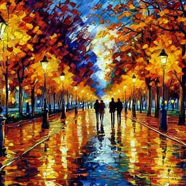 Ночной бульвар.