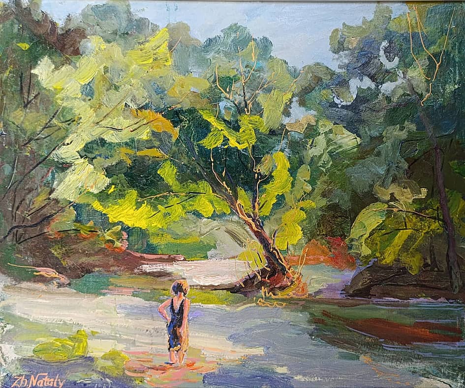 Девушка в лесу у реки. Лето на Кавказе. Пленэр ZhNataly