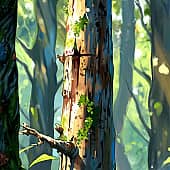 Дерево в лесу