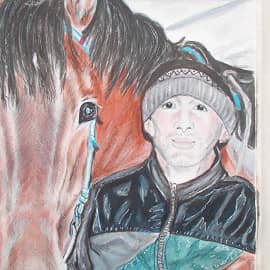 Портрет с лошадью.