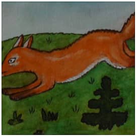 иллюстрация к сказке "лиса, заяц и петух"