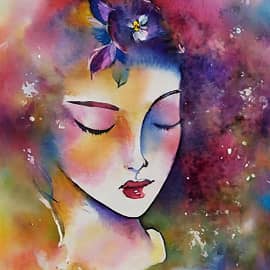 Картина "Анютины глазки".