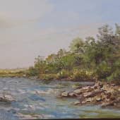 Летний день на пруду. Пленэрная живопись ZhNataly.   Картина выполнена в технике "алла прима"