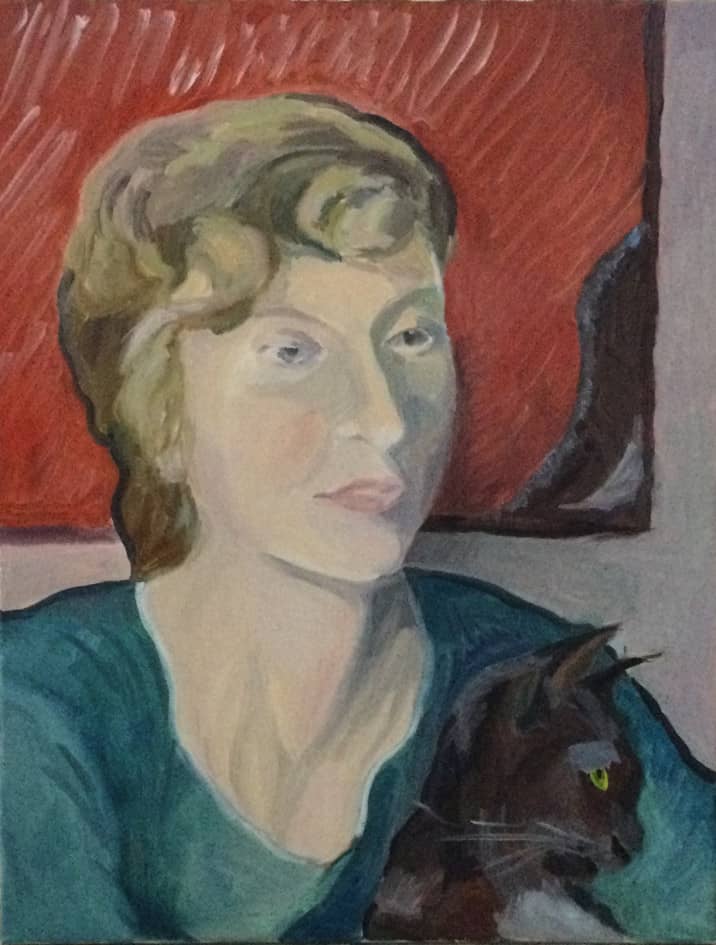 Женщина с кошкой (С любовью к Анри Матиссу)