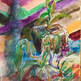 Цветок в горшке