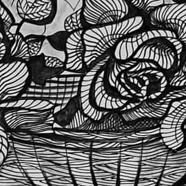 Розы в корзине