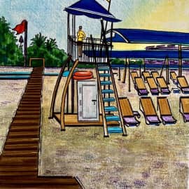 Сиде. Будка спасателя. Скетч.