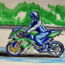 Мотоциклист. Скетч.