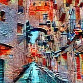 Узкие переулки.