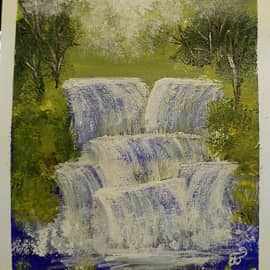 Водопад в лесу