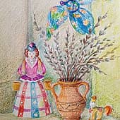 Натюрморт с вербой