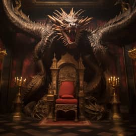 иллюстрация к стиху "Дракон на троне"