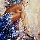 Новогодняя ночь, художник Чернова Ольга