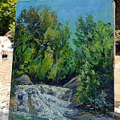 Полноводный водопад, после тропического ливня. Пленэр ZhNataly (1), художник ZhNataly
