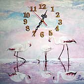 Часы "Фламинго"