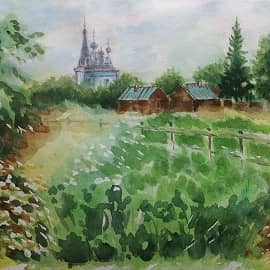 Суздаль. Вечерняя трава. По мотивам С. Курбатова