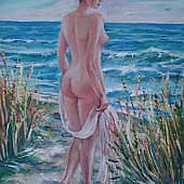 Пляж. Море. И она...