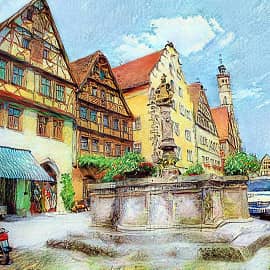 Городской фонтан.