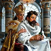 В обьятьях королевы (картина оставляет простор для фантазии)