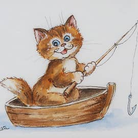 Открытка с котом - 9