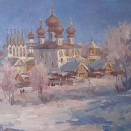 Зимний день. Тихвинский Богородичный Успенский монастырь