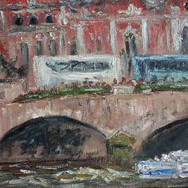 Этюд с мостом в Петербурге