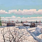 Март. Вид из окна моей мастерской