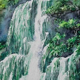 Картина "Горный водопад"