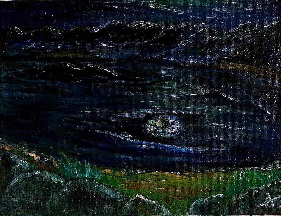 Плывущая Луна) Moon on water