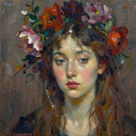 Девушка в венке