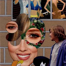 У клуба. Коллаж.