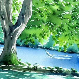 Картина "Плыви, бумажный кораблик..."