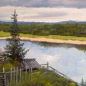 Над тихой водой. Этюд